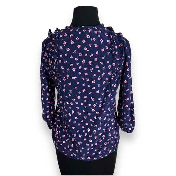 & Other Stories Ditsy Floral Blouse Women's Medium Purple‎ - Picture 2 of 9